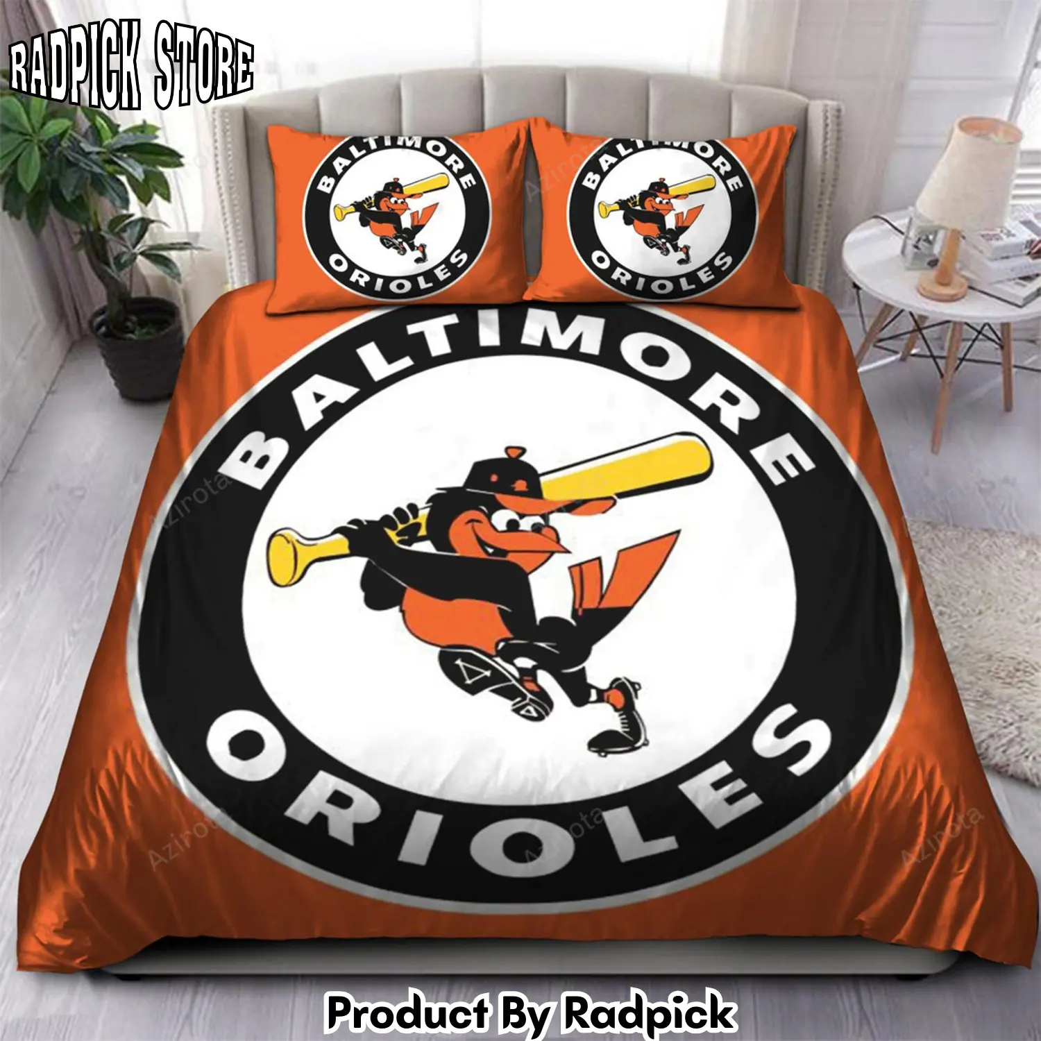 Radpick baltimore orioles bedding set v5 rp3278521